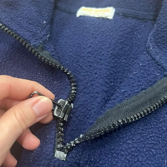 Brooks Brothers Blue Fleece Quarter Zip Sweater XL - Picture 7 of 11